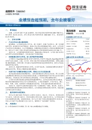 业绩预告超预期,全年业绩看好