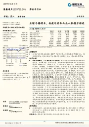 业绩平稳增长，低速电动车与无人机稳步推进