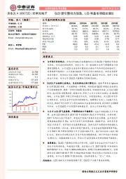 OLED新引擎动力强劲，LCD利基市场稳定增长