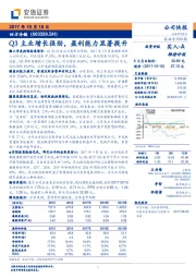 Q3主业增长强劲，盈利能力显著提升
