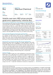 Volatile near-term MDI prices provide good entry opportunity; reiterate Buy