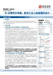 Q3业绩符合预期，新华三注入持续增长动力