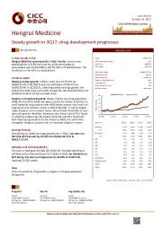 Steady growth in 3Q17; drug development progresses