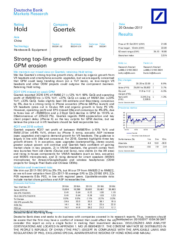 Strong top-line growth eclipsed by GPM erosion
