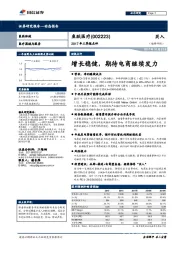 增长稳健，期待电商继续发力