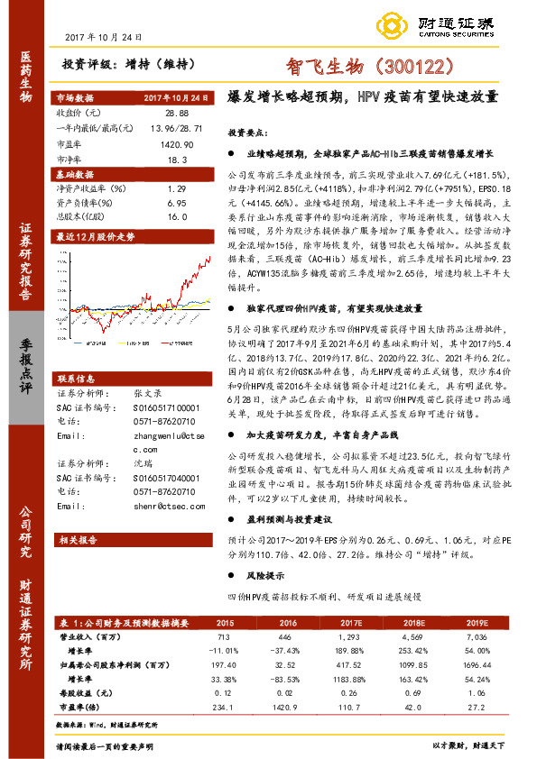 爆发增长略超预期，HPV疫苗有望快速放量