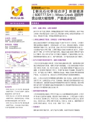 【联讯石化季报点评】新潮能源:Moss Creek油田并表业绩大幅增厚,产量逐步增长