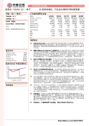 Q3延续高增长，行业龙头继续引领创新浪潮