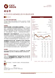 电子化学品与精细氟化学品业务继续发展