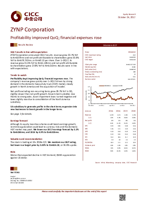 Profitability improved QoQ; financial expenses rose