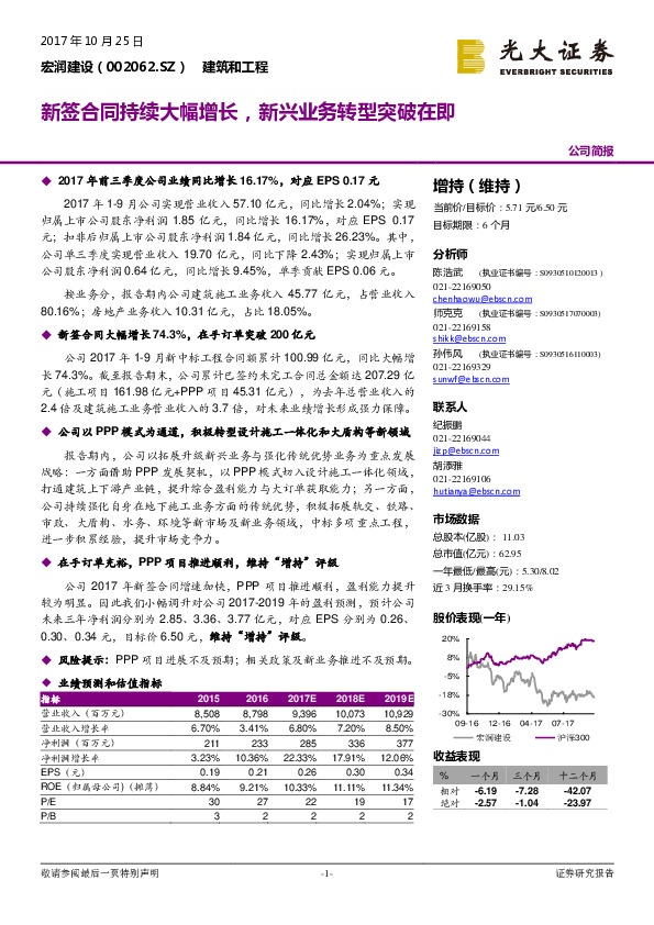 新签合同持续大幅增长，新兴业务转型突破在即