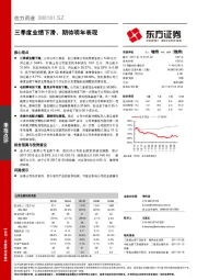 三季度业绩下滑，期待明年表现