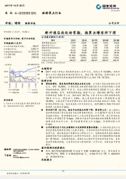 新开酒店尚处培育期，拖累业绩有所下滑