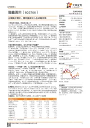 业绩稳步增长，看好植保无人机战略布局