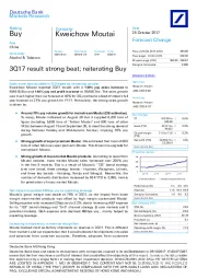 3Q17 result strong beat; reiterating Buy