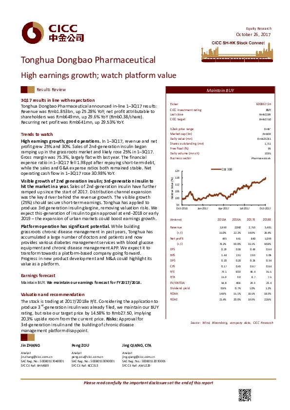 High earnings growth; watch platform value