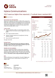 3Q17 expenses higher than expected, L-T outlook intact; maintain BUY