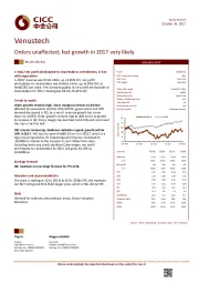 Orders unaffected; fast growth in 2017 very likely