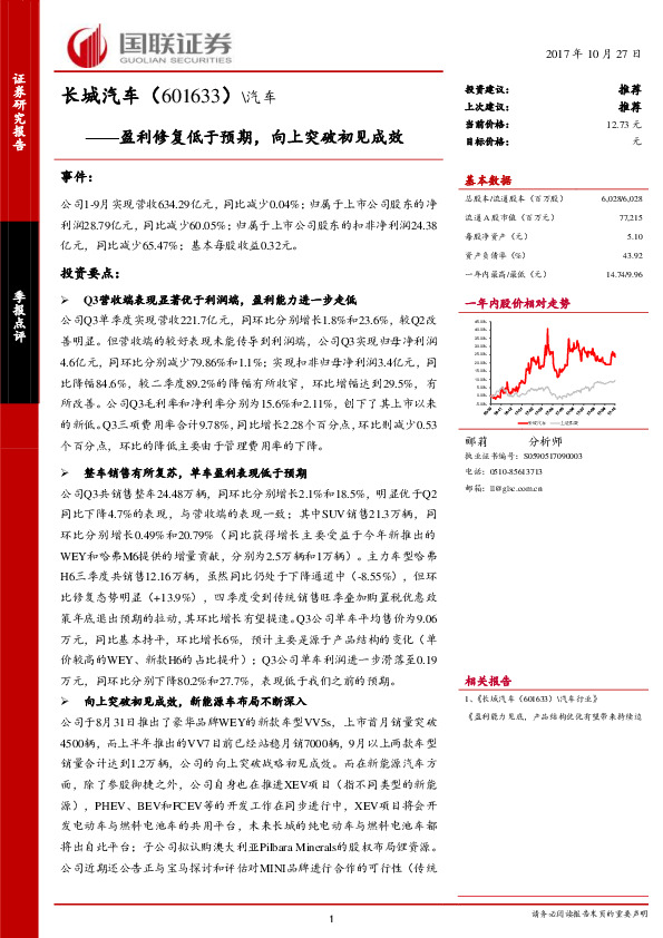 盈利修复低于预期，向上突破初见成效