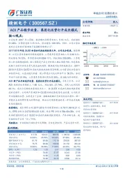 AOI产品稳步放量，集团化运营打开成长模式