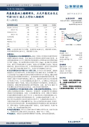 高基数基础上稳健增长，正式开展完全自主可控MCU流片工作切入物联网