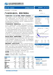 公司点评报告：产品结构加速优化，静待并购落地