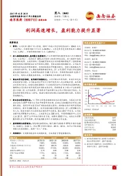 利润高速增长，盈利能力提升显著