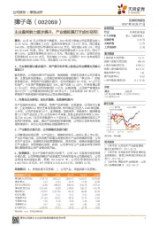 主业盈利能力逐步提升，产业链延展打开成长空间！