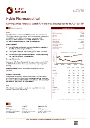 Earnings miss forecast; watch API exports; downgrade to HOLD; cut TP