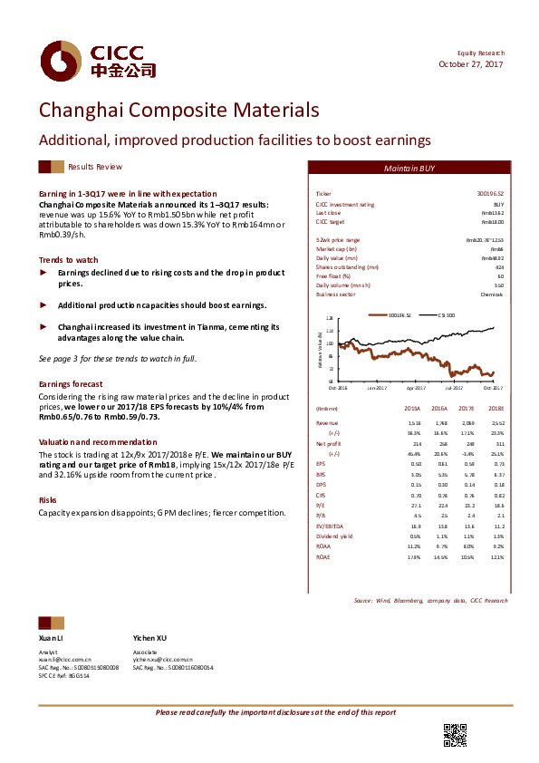 Additional, improved production facilities to boost earnings