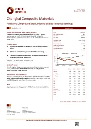 Additional, improved production facilities to boost earnings