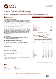 1–3Q17 earnings miss expectation; expect improvement in 2018
