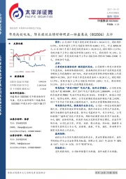 点评：布局高效电池，降本提效业绩好转明显