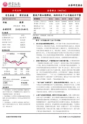 募投产能如期释放，结构优化下公司稳成长可靠