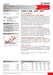 业绩低于预期,维持“增持”