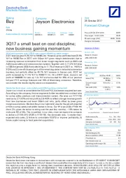 3Q17 a small beat on cost discipline; new business gaining momentum