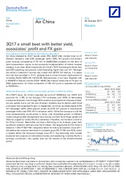 3Q17 a small beat with better yield,associates' profit and FX gain