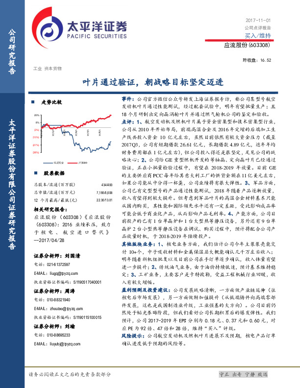 叶片通过验证，朝战略目标坚定迈进