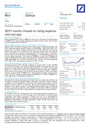 3Q17 results missed on rising expense and non-ops