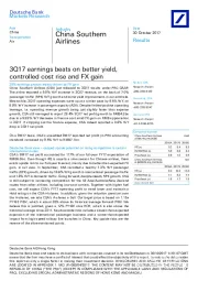 3Q17 earnings beats on better yield,controlled cost rise and FX gain