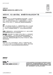 简要分析：收入增长稳健，营销费用令营业利润率下降