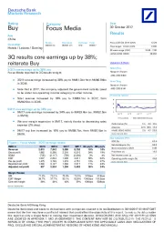 3Q results core earnings up by 38%;reiterate Buy
