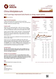 3Q17 earnings improved QoQ thanks to rising copper prices