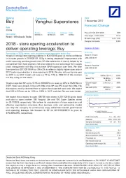 2018 - store opening acceleration to deliver operating leverage; Buy