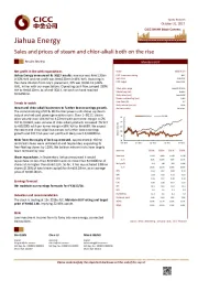 Sales and prices of steam and chlor-alkali both on the rise