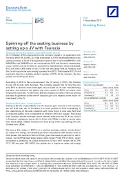 Spinning off the seating business by setting up a JV with Faurecia