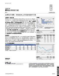 业绩低于预期:财务成本上升导致利润率下滑