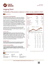 Profitability of flat products improves in 3Q17, to stay resilient in 4Q17
