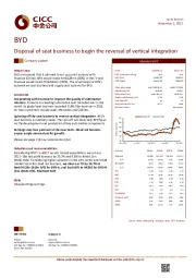 Disposal of seat business to begin the reversal of vertical integration