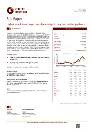 High prices&new projects push earnings to near top end of guidance